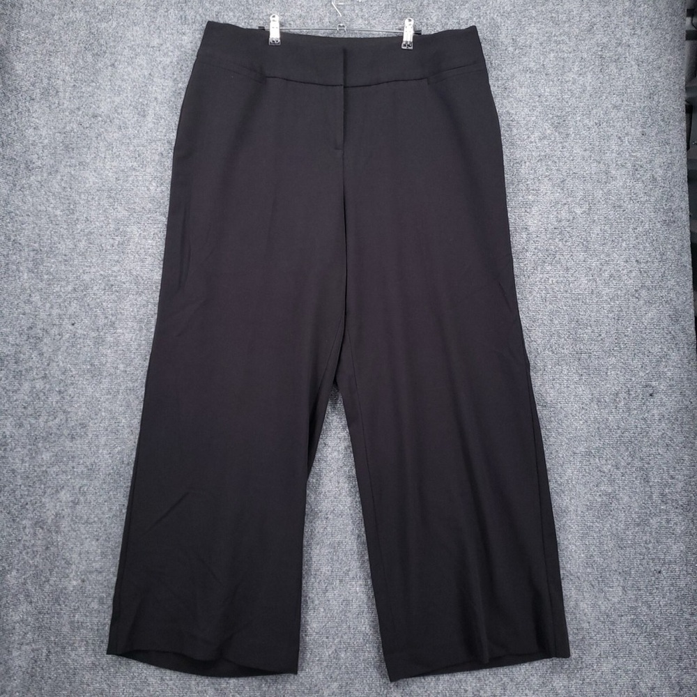 Lane Bryant The Allie Black Wide Leg Culotte Pants Plus Size 18R Work Trousers